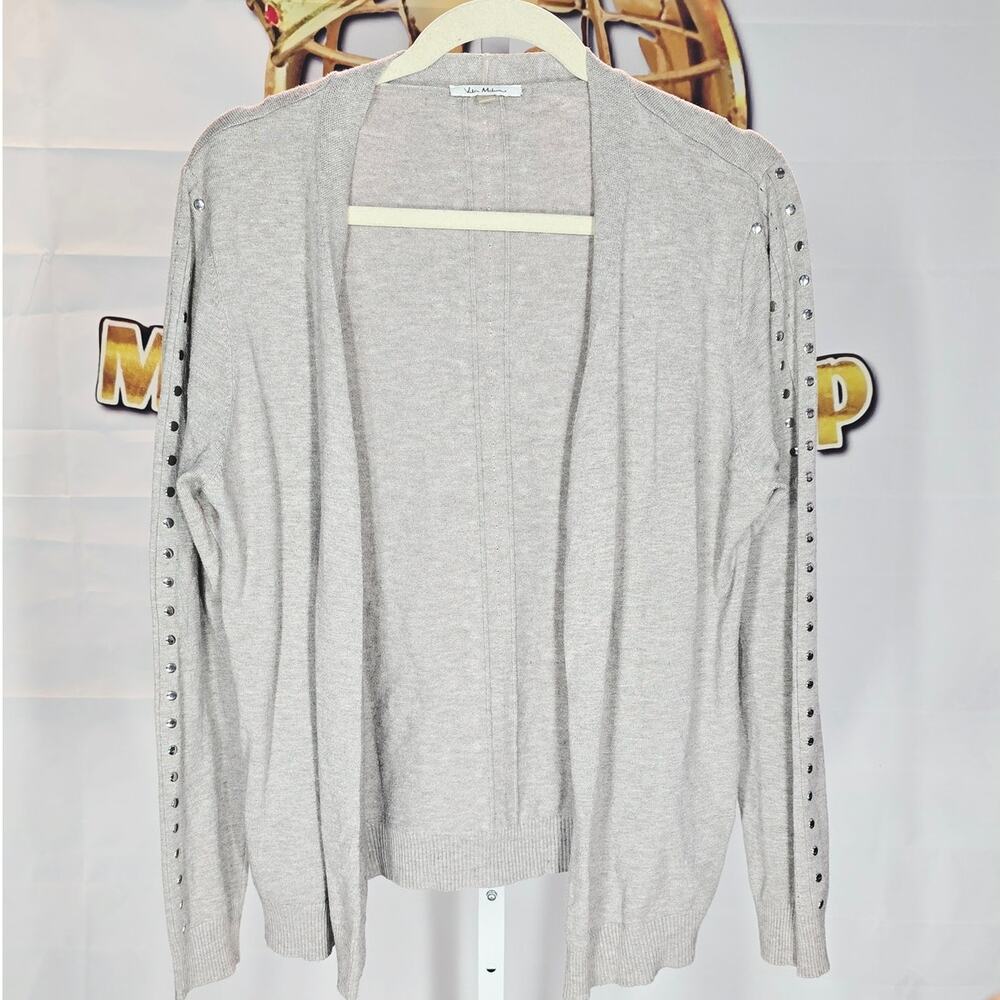 Vita Milano Light Brown Studded Cardigan Sweater XL